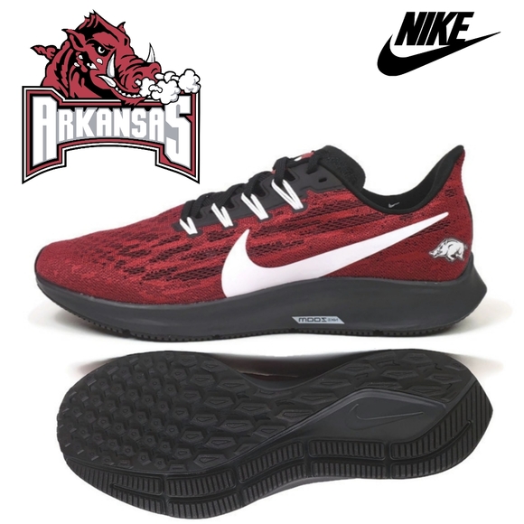 Arkansas Razorbacks Nike Air Zoom Pegasus 36 Sz 10 - Picture 1 of 12